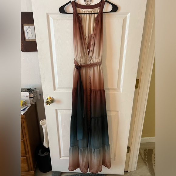 Gorgeous Ombré Dress Multicolor sz M - Picture 4 of 6